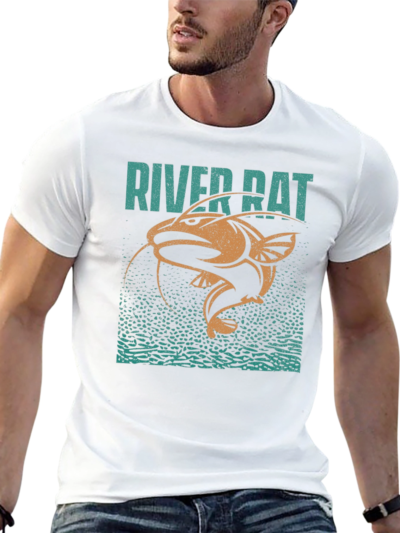 River Rat Graphic Tee - Angler Design