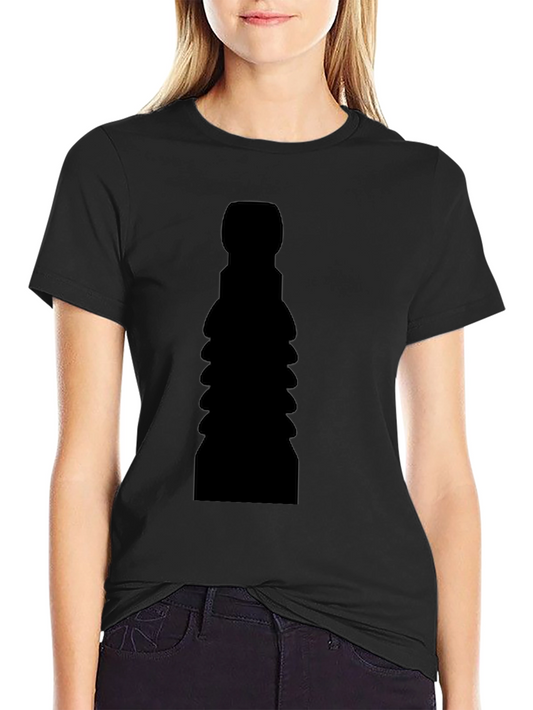 Mens Black Graphic Tee - Abstract Silhouette