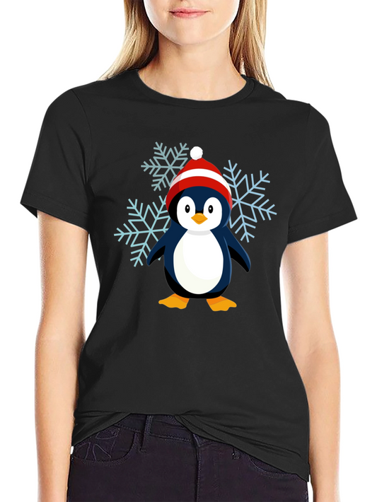 Penguin Snowflake Graphic Tee - Holiday Cheer