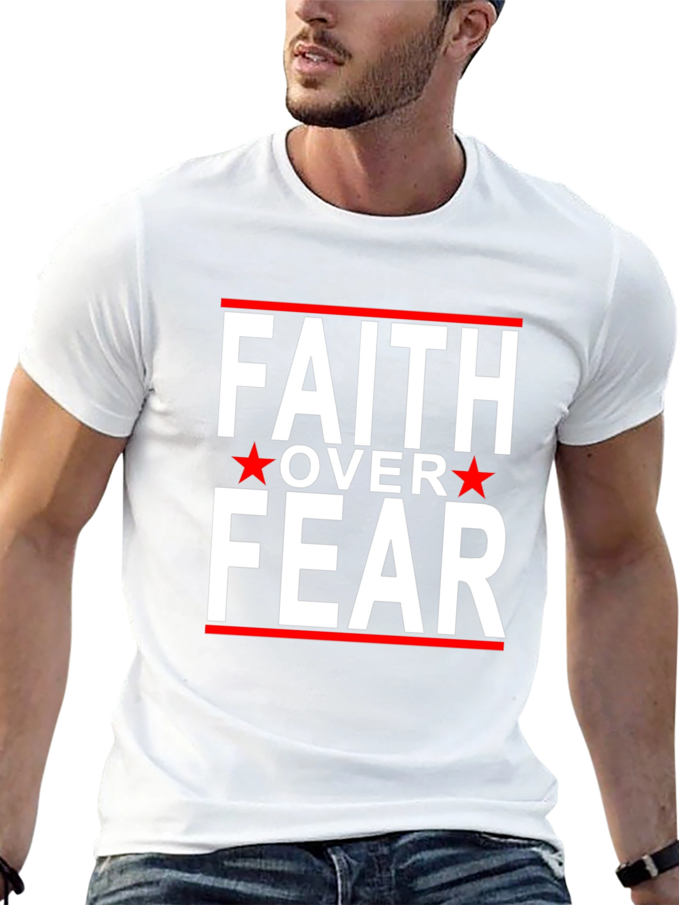 Faith Over Fear Graphic Tee - Black T-Shirt