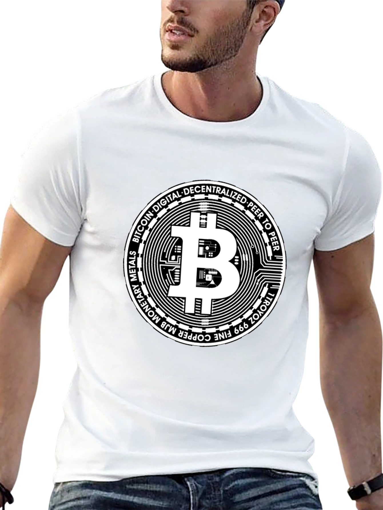 Bitcoin Crypto Currency Black Graphic Tee