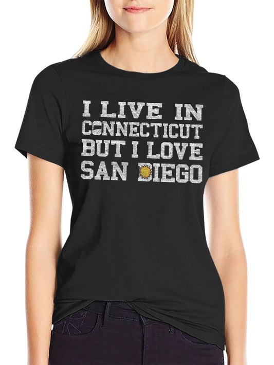Connecticut Resident San Diego Lover Graphic T-Shirt