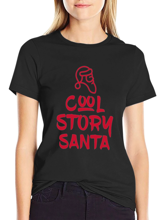 Cool Story Santa T-Shirt - Black Holiday Tee