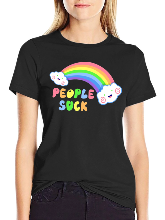 Rainbow People Suck Graphic T-Shirt