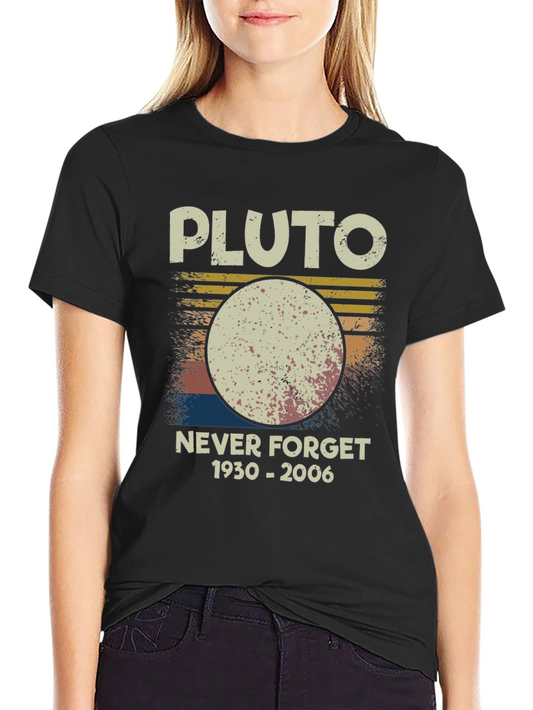 Pluto Never Forget T-Shirt Retro Style