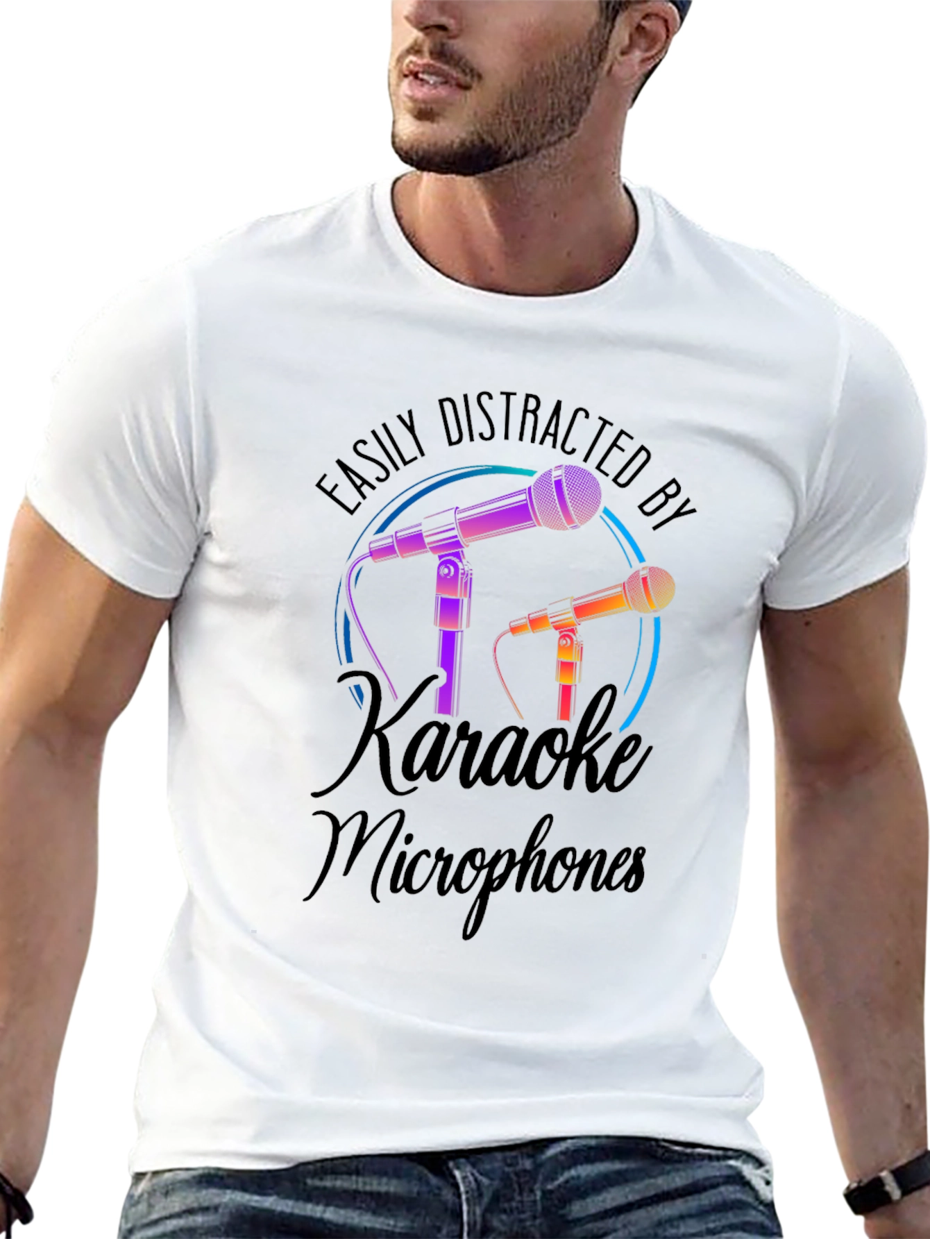 Easily Distracted by Karaoke Microphones T-Shirt