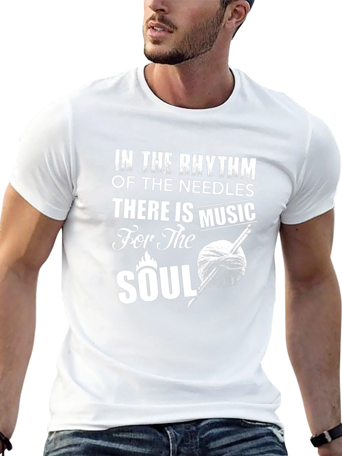 Knitting Music T-Shirt - Rhythm of Needles