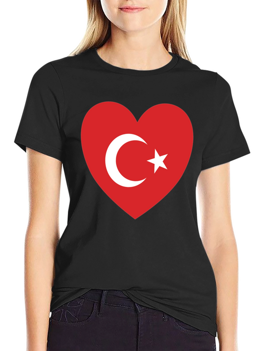 Turkey Flag Heart T-Shirt - Love Turkish Pride