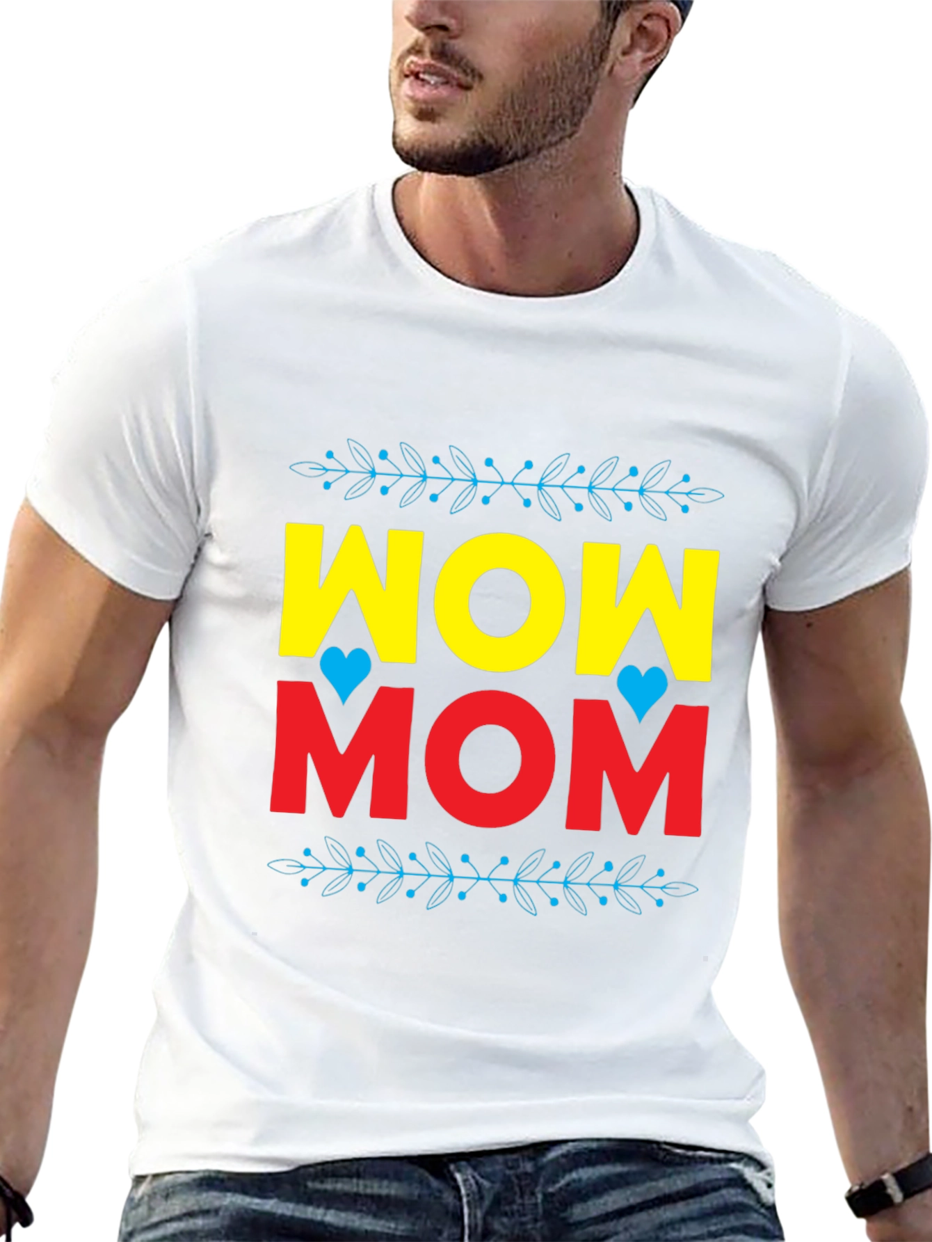 WOW MOM Graphic Tee - Mothers Day Gift
