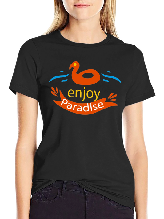 Enjoy Paradise Black T-Shirt