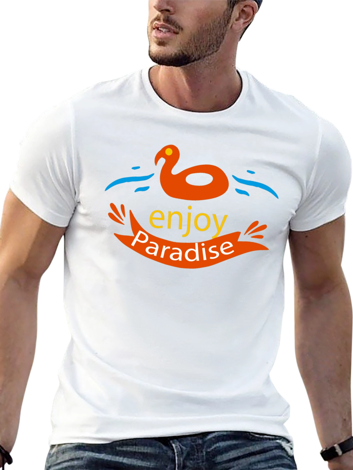 Enjoy Paradise Black T-Shirt