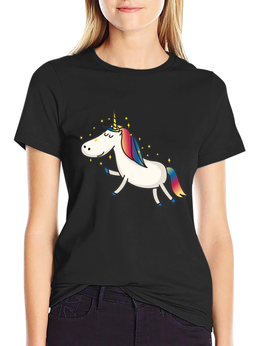 Unicorn Graphic Black Tee - Stylish Mens T-Shirt