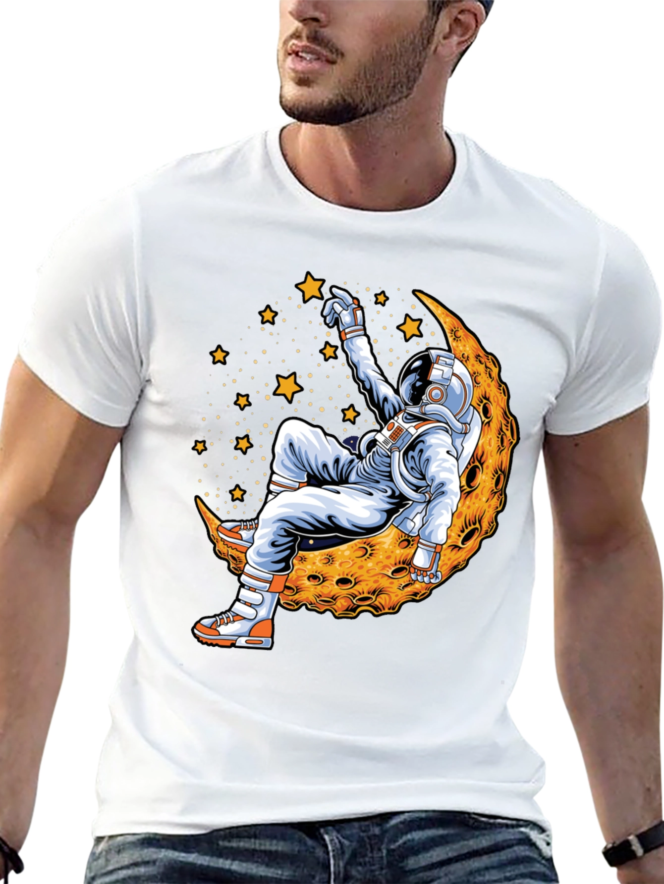 Astronaut Moon Landing Graphic T-Shirt