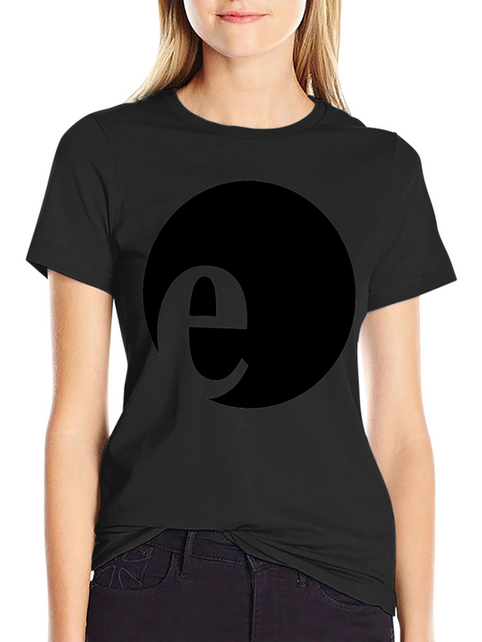 Modern Black T-Shirt with e Logo