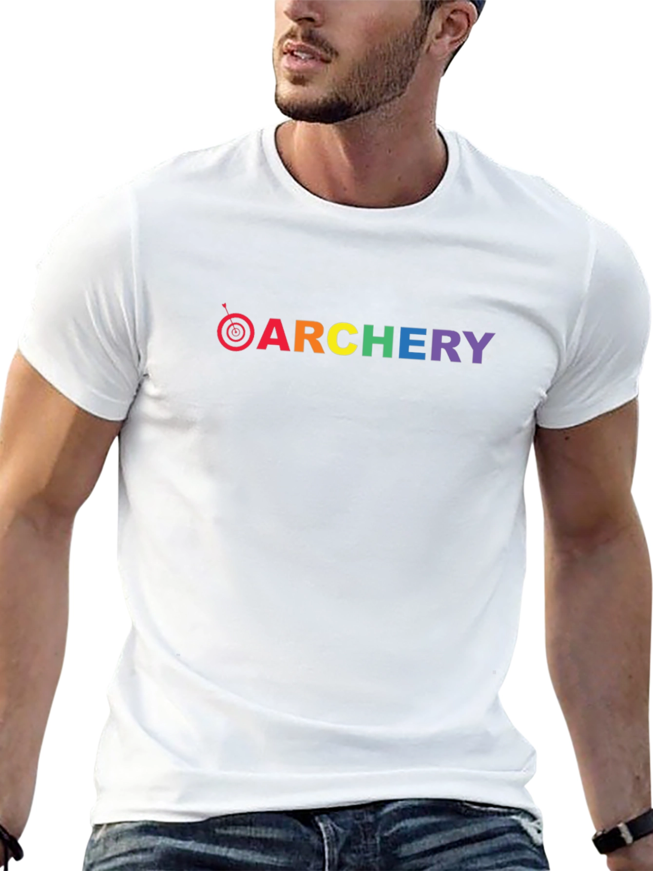 Rainbow Archery T-Shirt - Black Cotton Tee