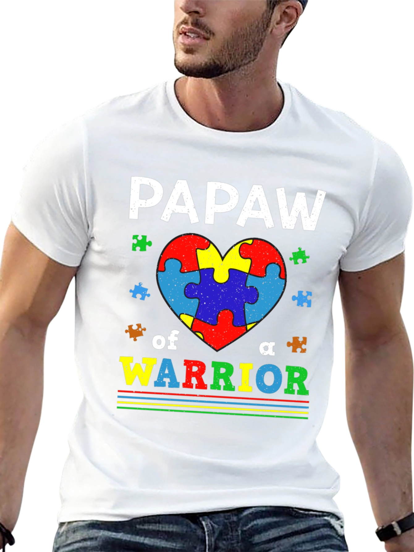 Autism Awareness Pawpaw Warrior T-Shirt