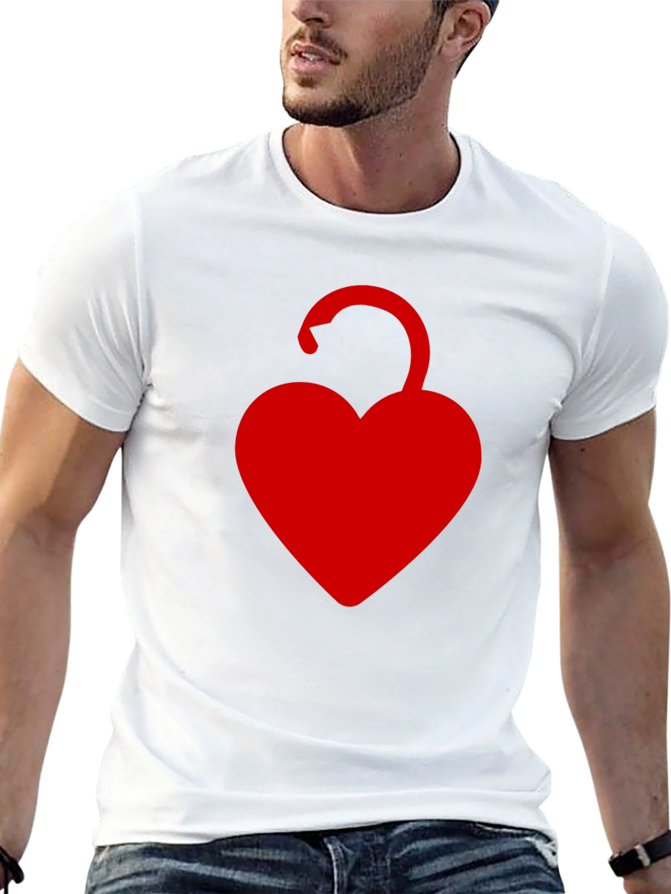 Heart Lock Graphic T-Shirt - Black