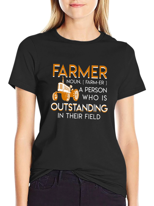 Farmer Outstanding In Their Field Graphic T-Shirt