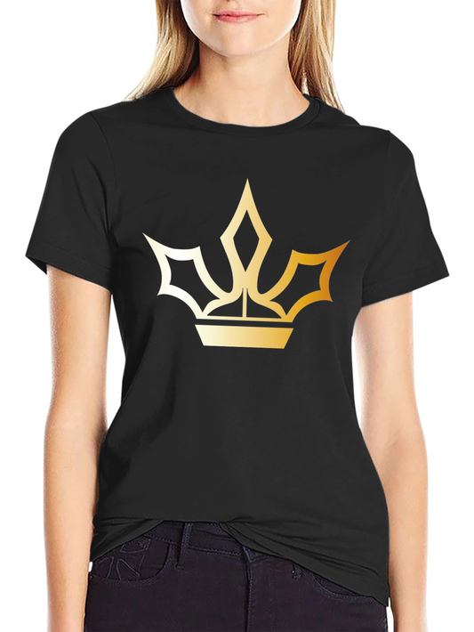 Golden Crown Graphic Black T-Shirt