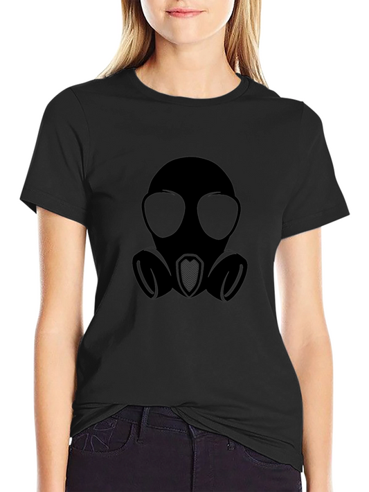 Gas Mask Graphic Tee - Black Cotton Blend