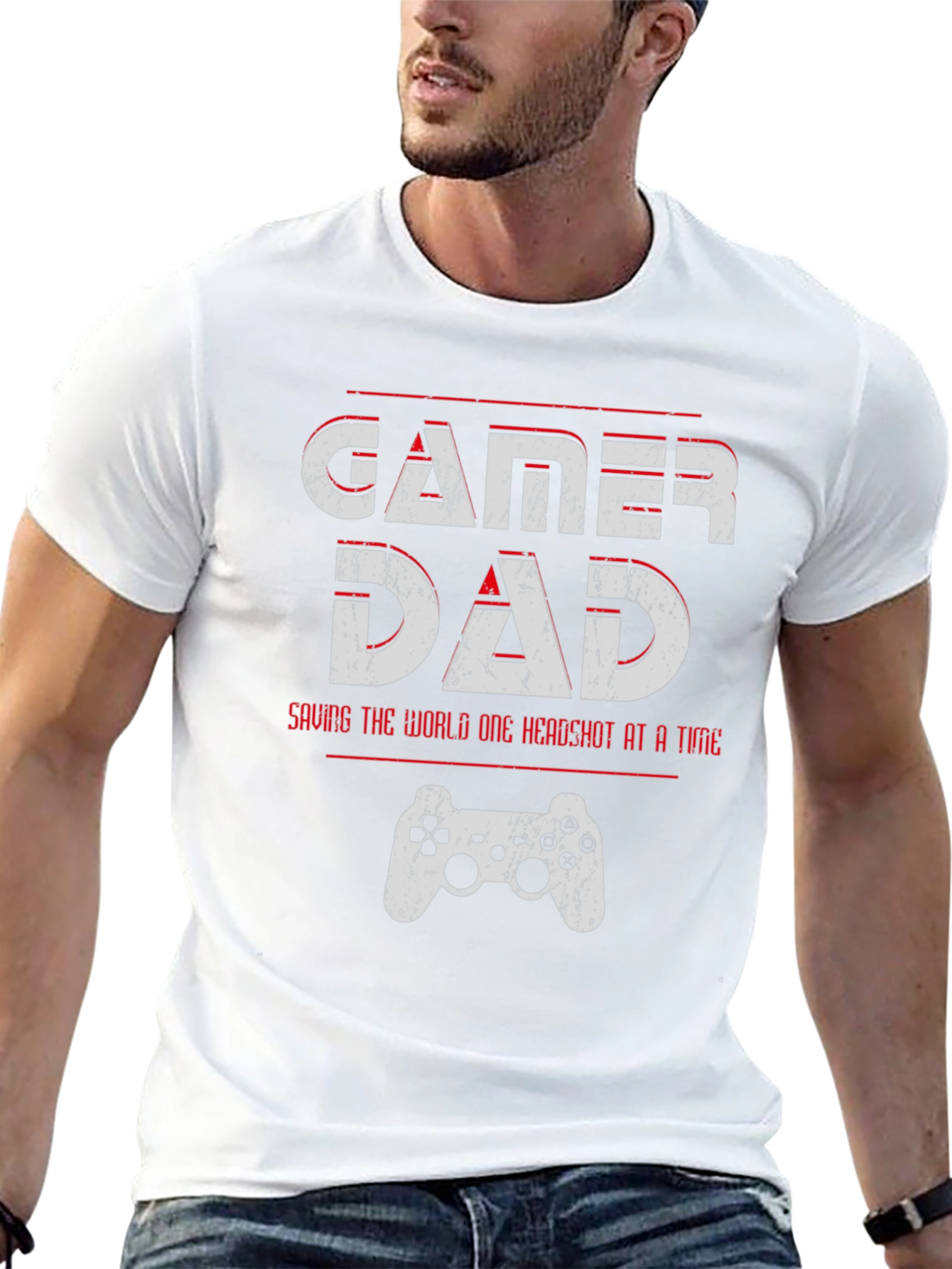 Gamer Dad T-Shirt - Level Up Your Dad Style!