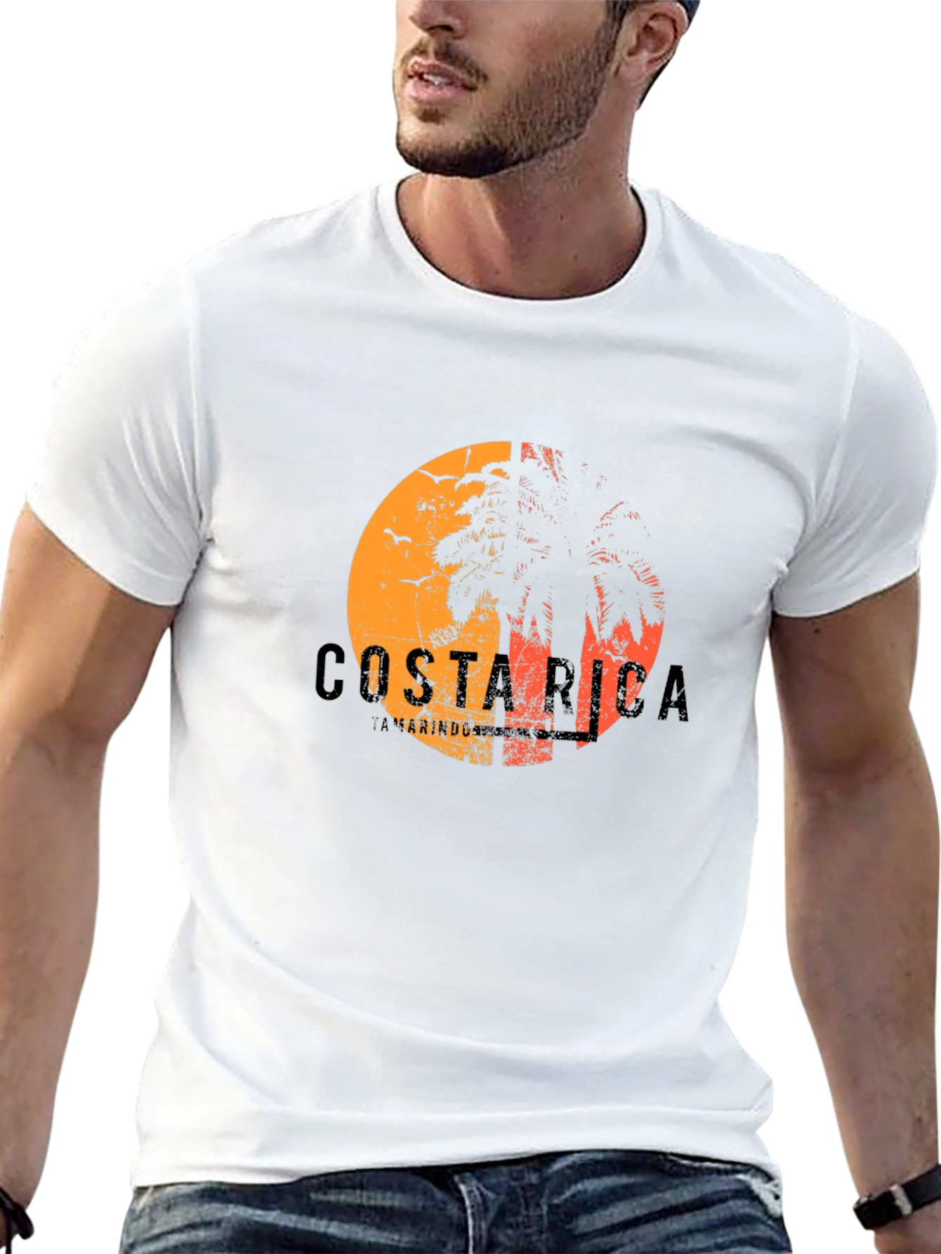 Costa Rica Graphic T-Shirt - Palm Tree Design
