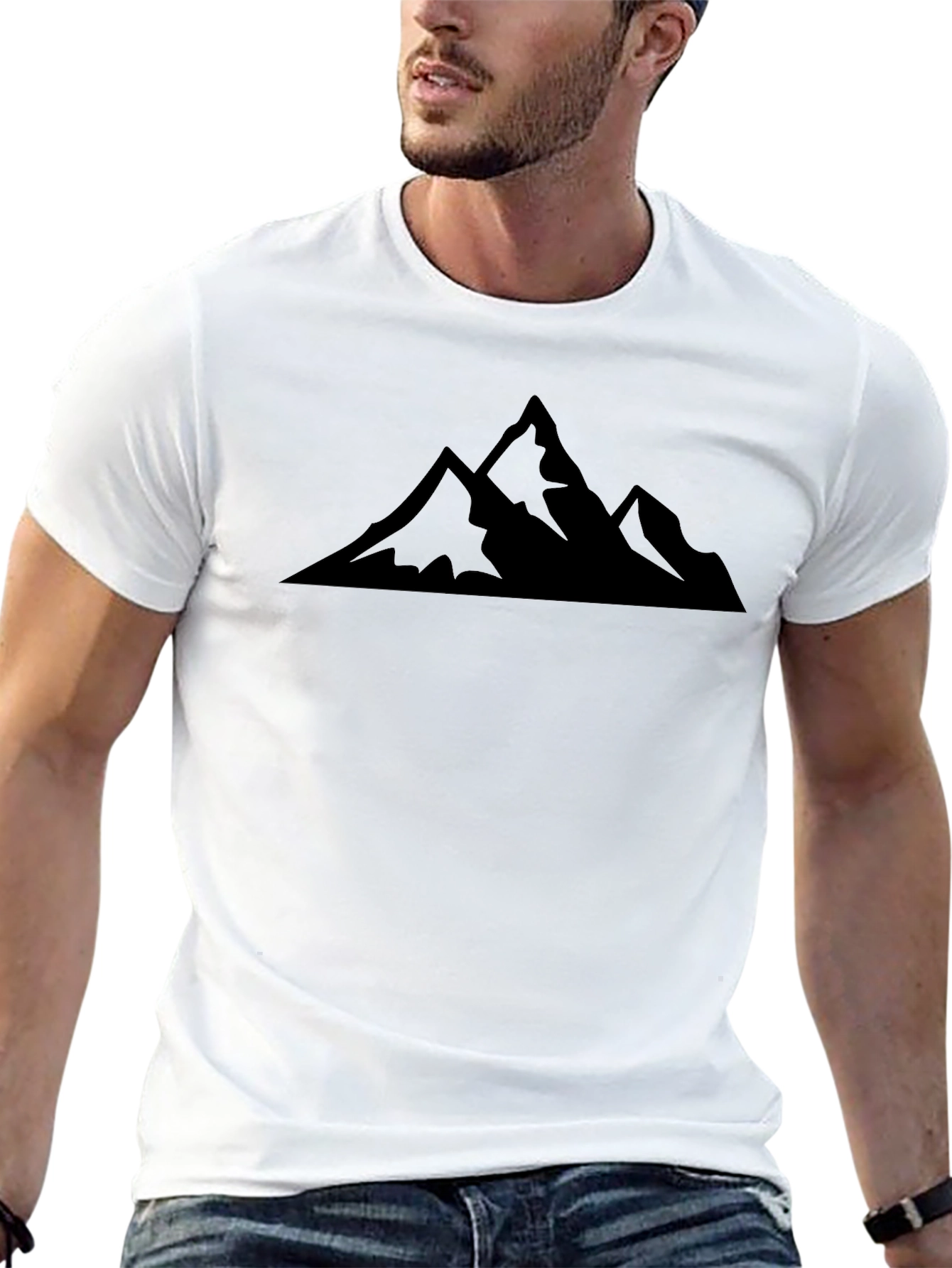 Mountain Peak Graphic Tee - Black