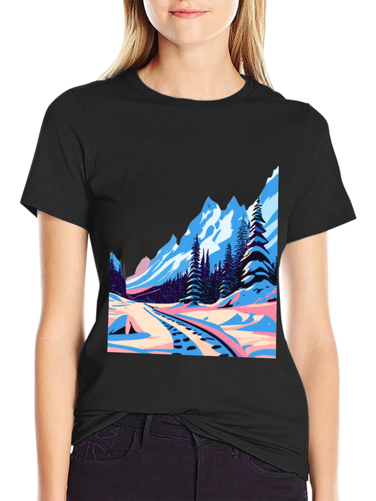 Retro Winter Landscape Graphic Tee