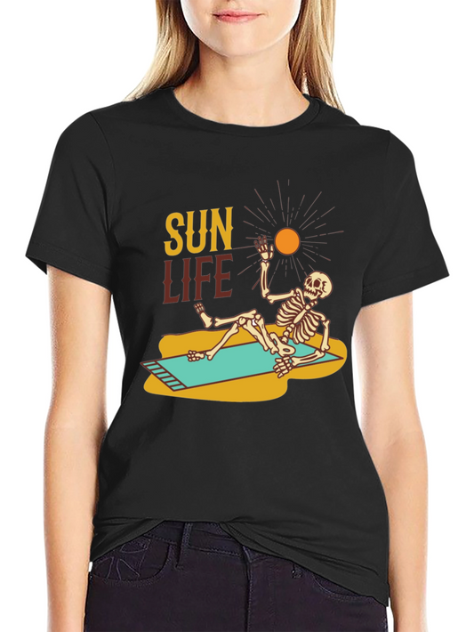 Sun Life Skeleton Graphic T-Shirt