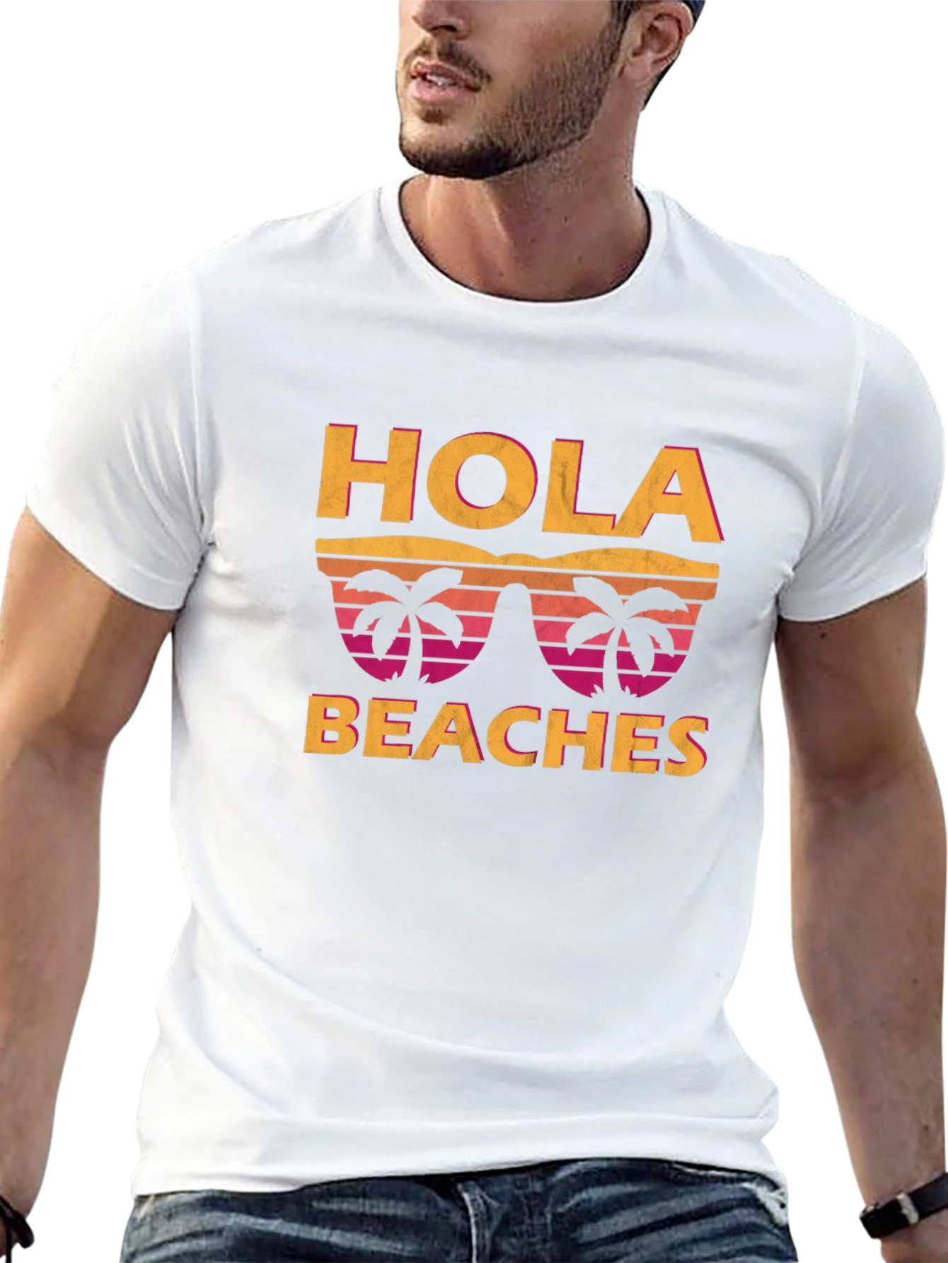 Hola Beaches T-Shirt - Retro Summer Vibes