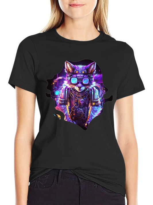 Cyberpunk Fox Graphic T-Shirt - Unique & Stylish