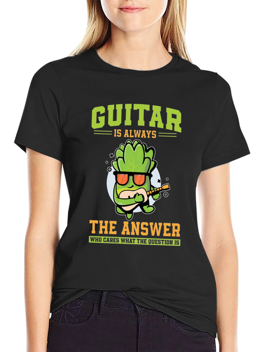 Guitar Is Always The Answer Graphic T-Shirt
