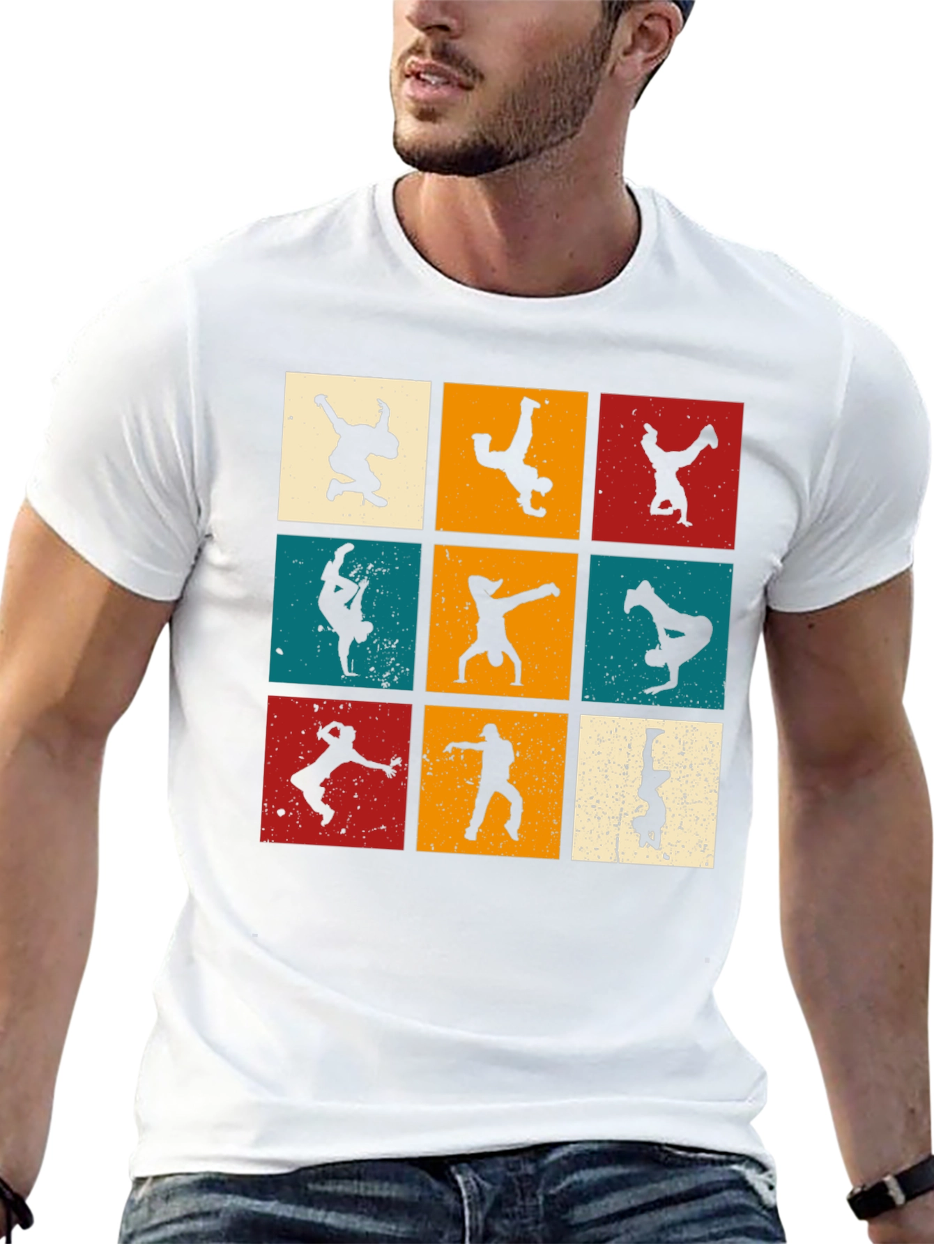 Retro Breakdance Silhouette T-Shirt