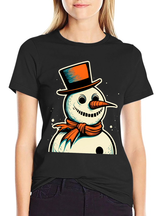 Snowman Graphic Tee - Festive Holiday Style