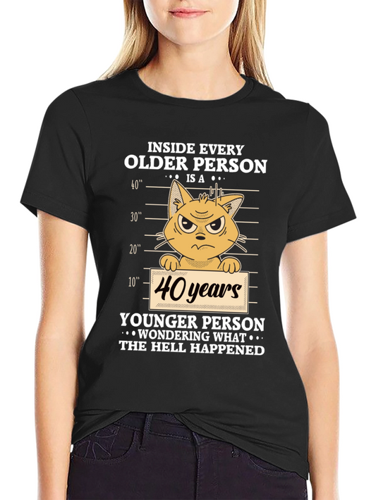 Funny 40th Birthday Cat T-Shirt