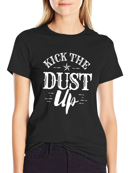 Kick the Dust Up Graphic Tee - Black Cotton Blend