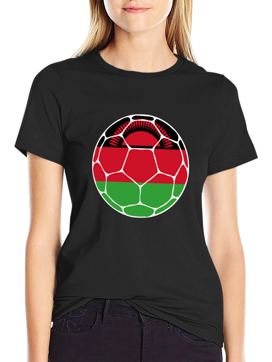 Malawi Flag Soccer Ball Graphic Tee