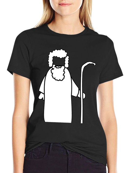 Moses Graphic Tee - Biblical Cartoon Shirt