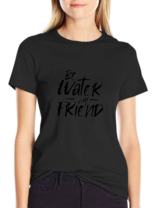 Be Water My Friend Graphic T-Shirt - Black