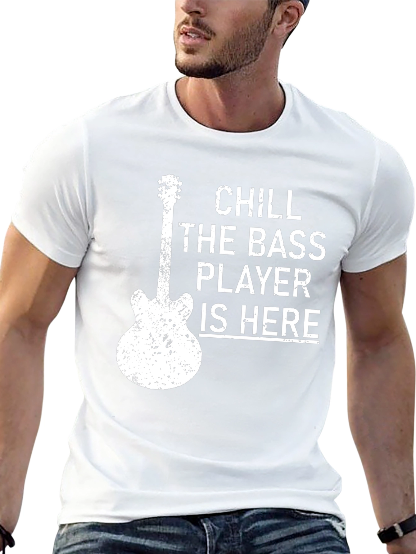 Chill The Bass Player Is Here T-Shirt