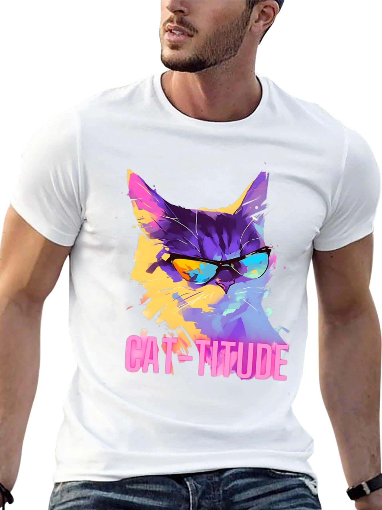 Cool Cat-Titude Graphic Tee