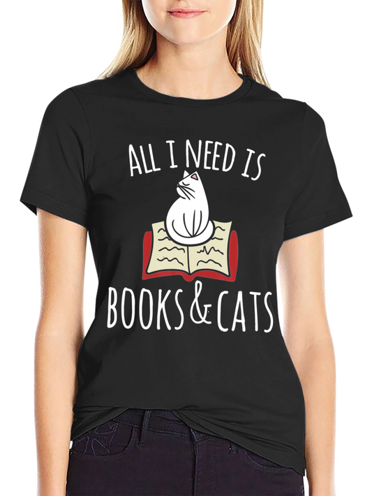 Books and Cats T-Shirt