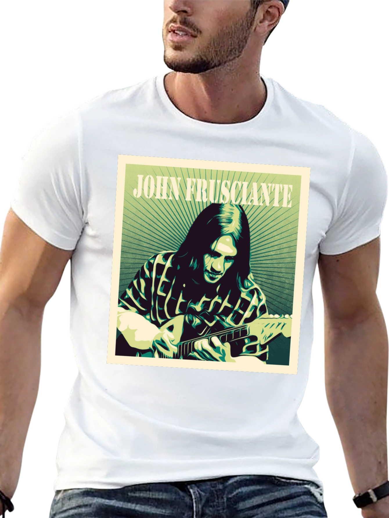 John Frusciante Graphic Tee - Classic Rock Guitarist T-Shirt