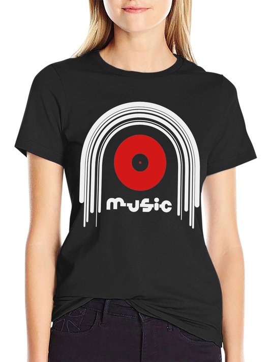 Retro Music Record Graphic T-Shirt - Unisex
