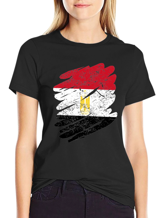 Egypt Flag Brush Stroke T-Shirt