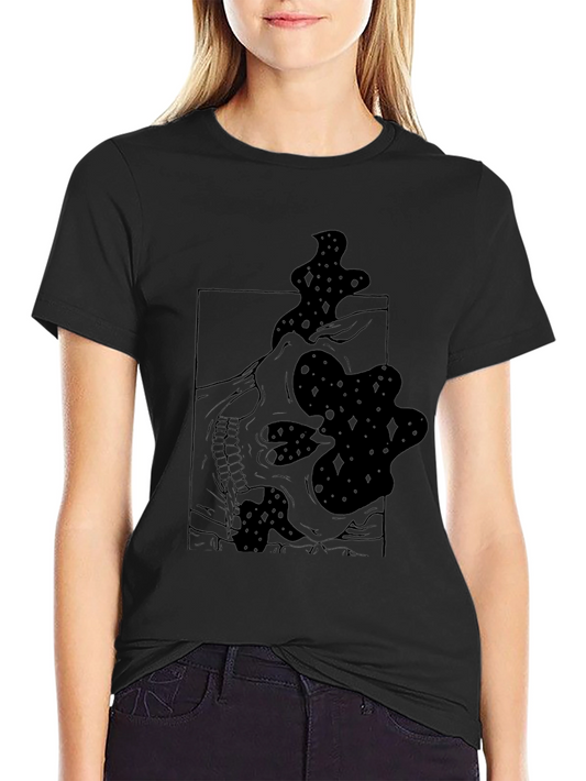 Skull & Stars Graphic Black T-Shirt