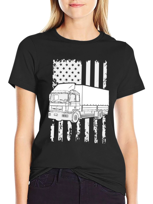 Trucker USA Flag T-Shirt