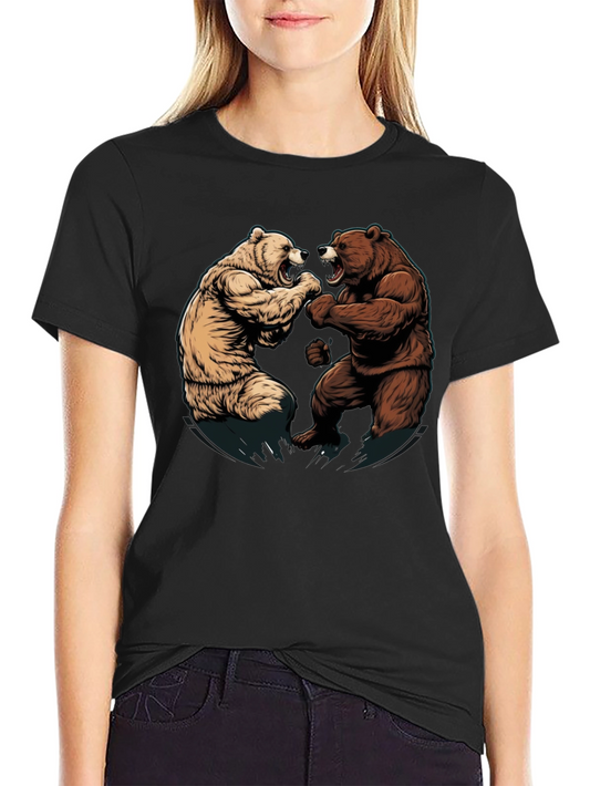 Fighting Bears Graphic Tee - Black