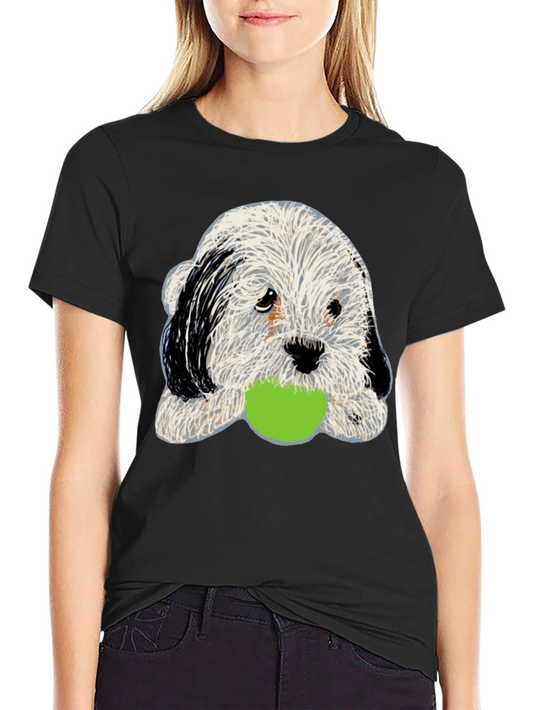 Cute Dog with Ball Graphic Tee