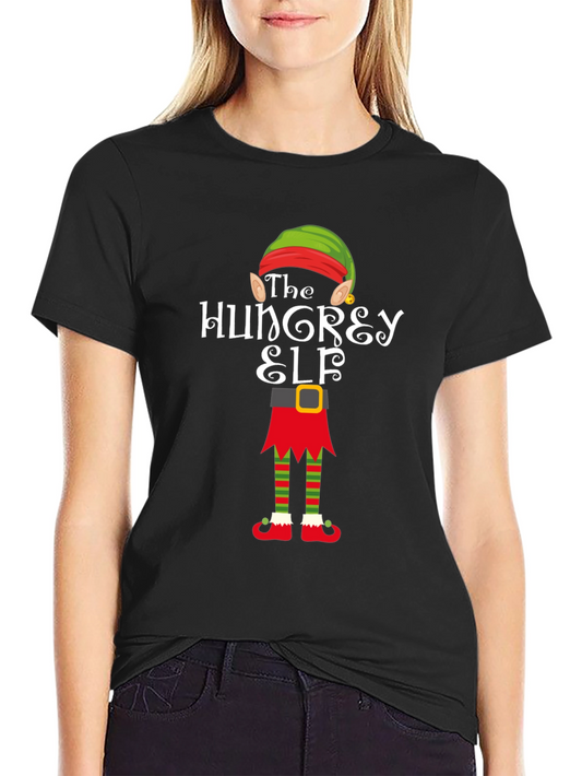 The Hungry Elf Christmas T-Shirt Holiday Tee